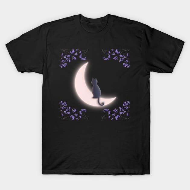 Space Cat in the Hill T-Shirt by soubamagic